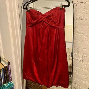 Nicole Miller Strapless Red Bubble Dress - Sz 8P